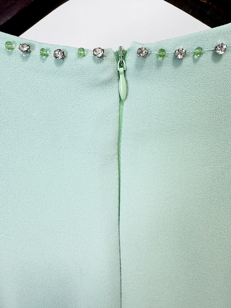 Glaucia Mint Embellished Maxi Dress Flowering Girl