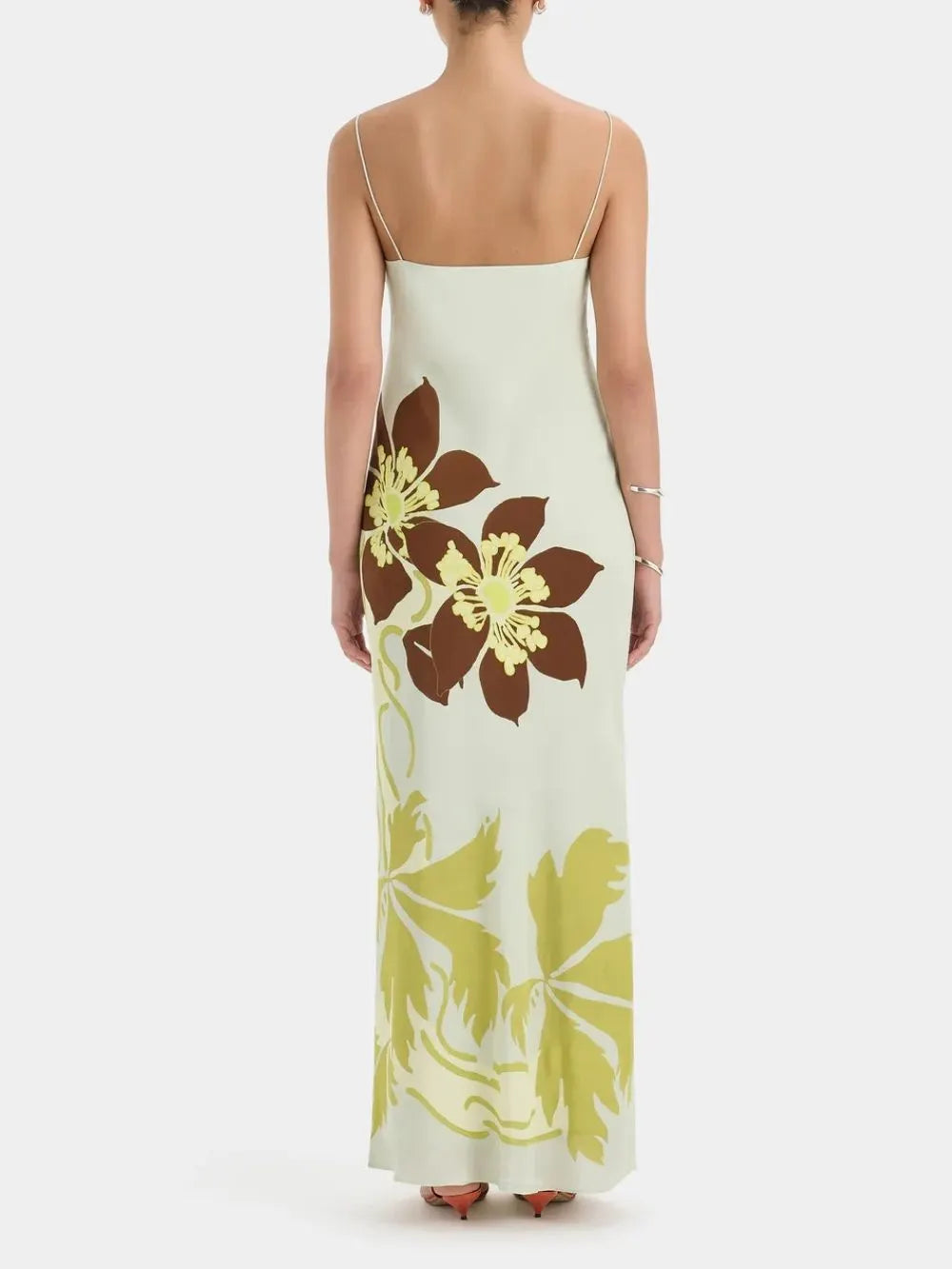 Ashgar Spaghetti Floral Maxi Dress Flowering Girl