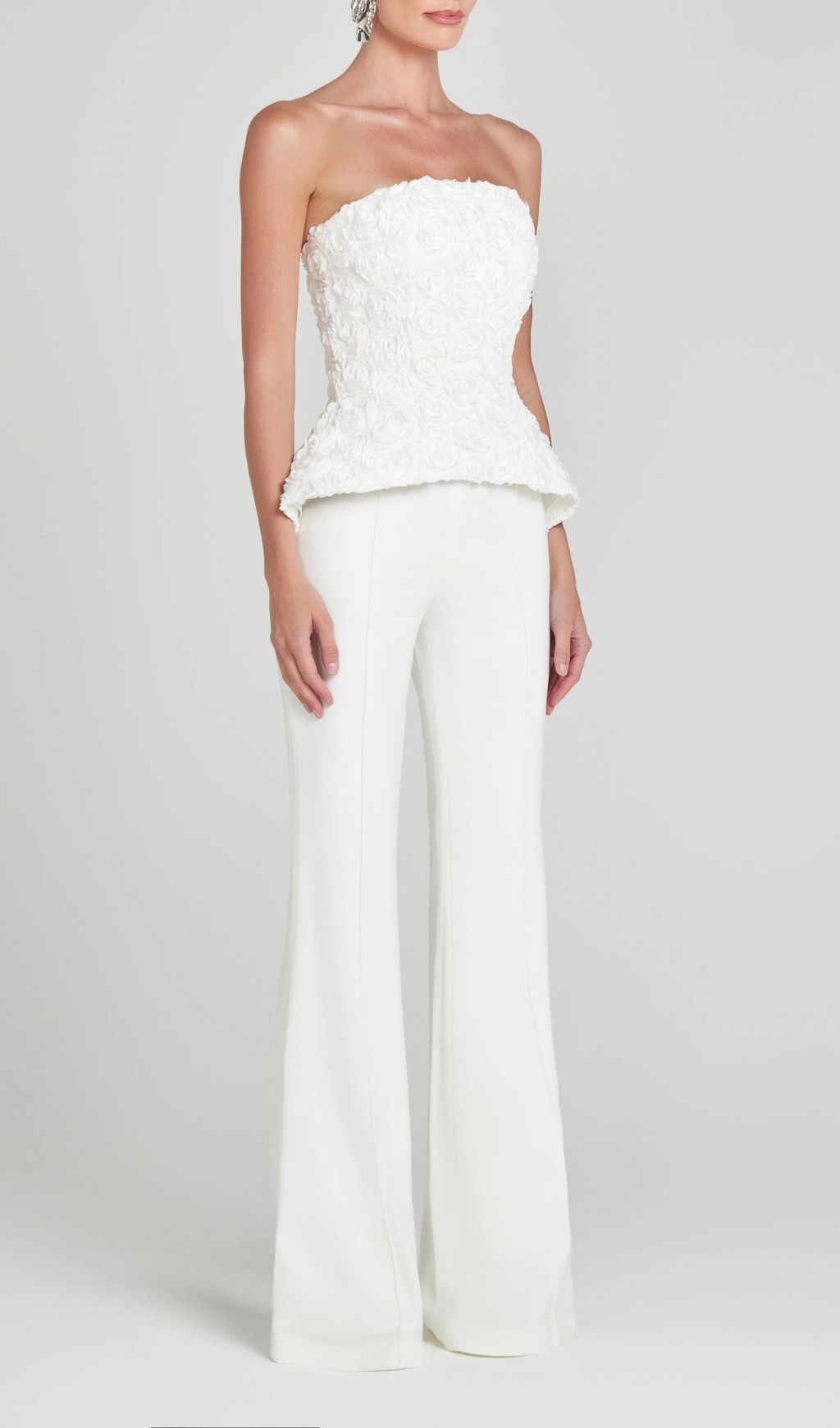 Jerusha White Flower Top & Pants Set Flowering Girl