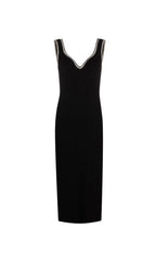 CHAIN-TRIM RIBBED-KNIT DRESS Flowering Girl