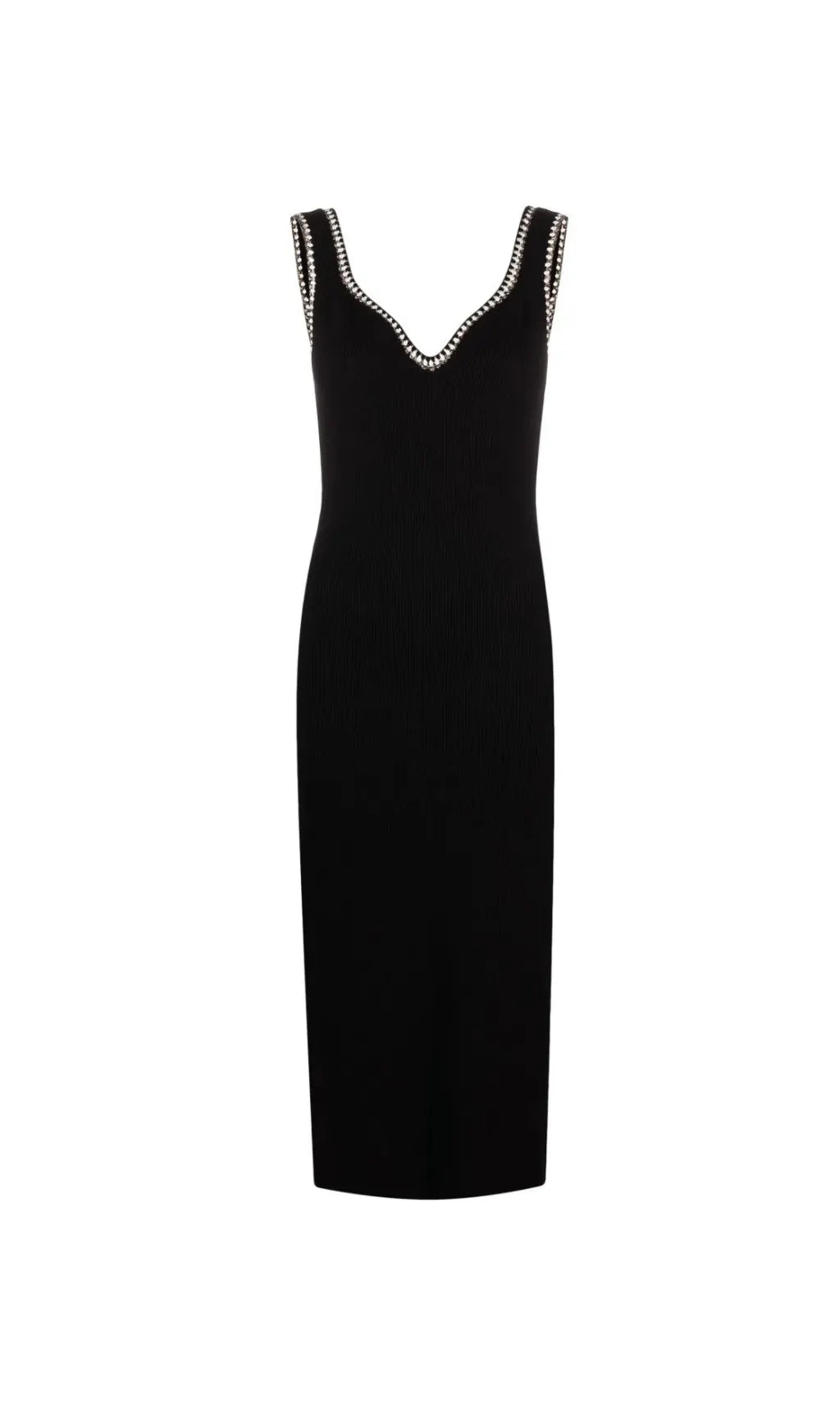 CHAIN-TRIM RIBBED-KNIT DRESS Flowering Girl