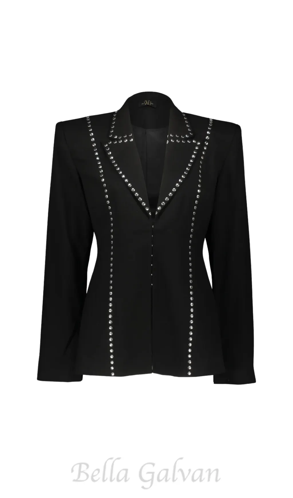 DEBORAH BLACK SCARF-DETAILED WOOL CREPE BLAZER SET Flowering Girl