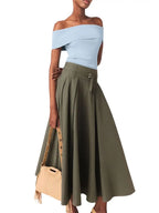 Jeji Belted Midi Skirt Flowering Girl