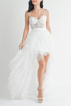 Forever Love Tulle Maxi Dress - White Flowering Girl