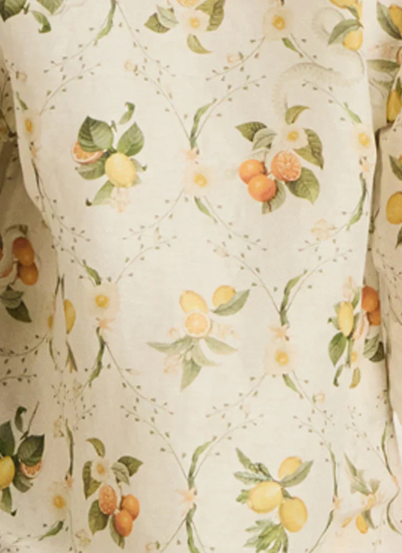 Valencia Jacinta Floral Print Maxi Dress In Yellow Flowering Girl