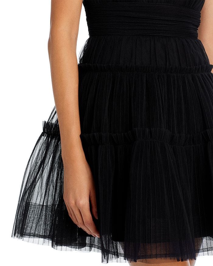 STRAPLESS TIERED TULLE MINI DRESS Flowering Girl