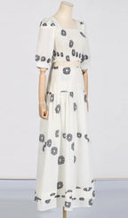Blossom White Printed Maxi Skirt Set Flowering Girl