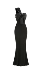 Kfira Black Bow Maxi Dress Flowering Girl