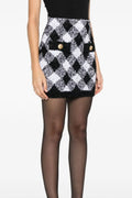Gingham Tweed Mini Skirt Flowering Girl