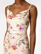 White Floral Slip Maxi Dress Flowering Girl