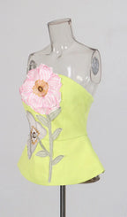 Leonela Lemon Green Flower Top Flowering Girl