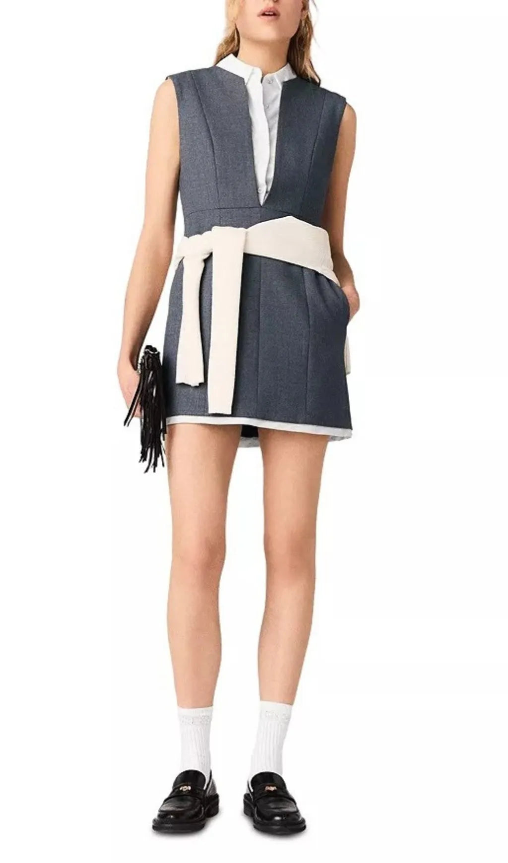 Layered Effect Tailored Dress Flowering Girl
