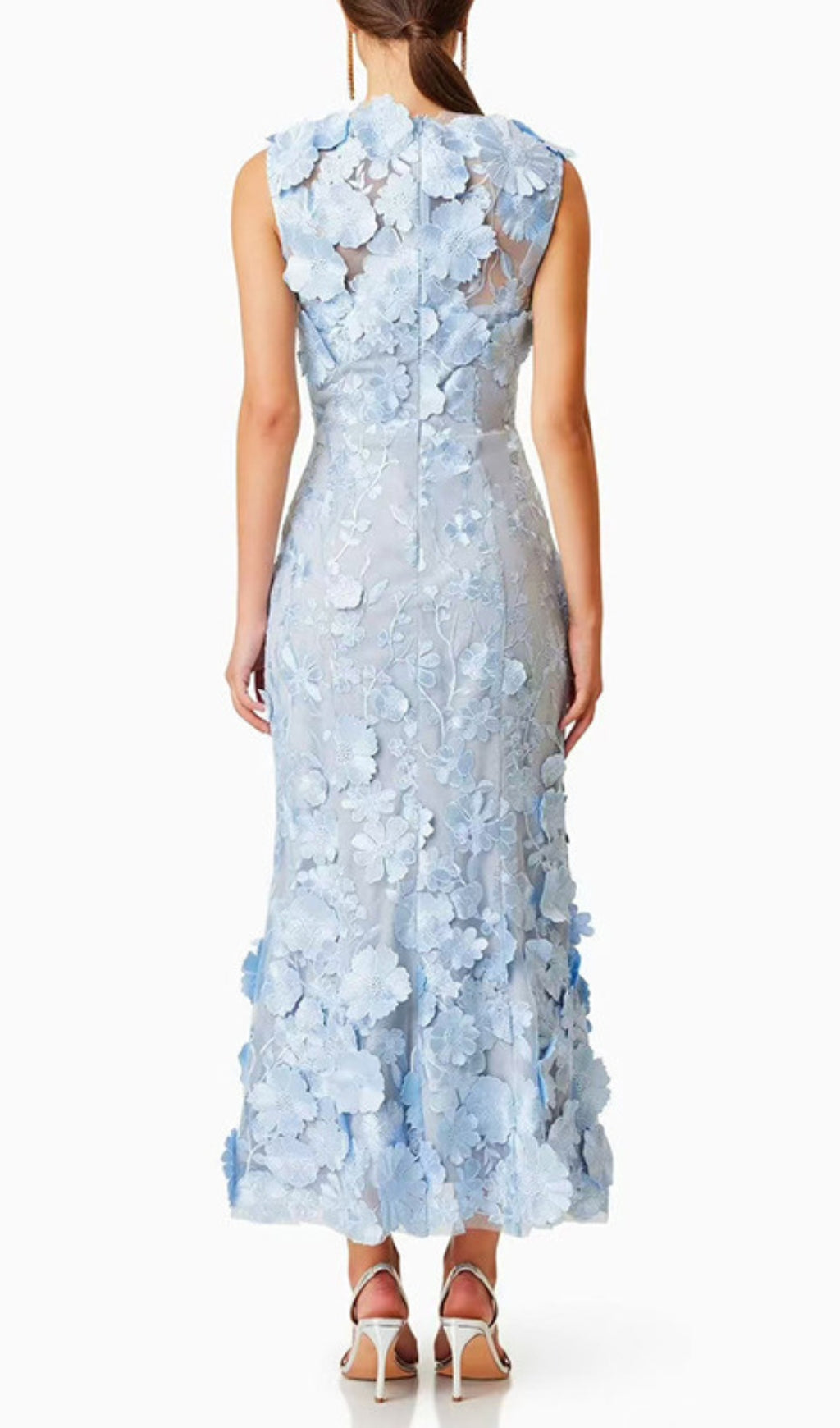 Cessair Sleeveless Flower Embroidery Midi Dress Flowering Girl