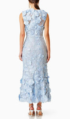 Cessair Sleeveless Flower Embroidery Midi Dress Flowering Girl