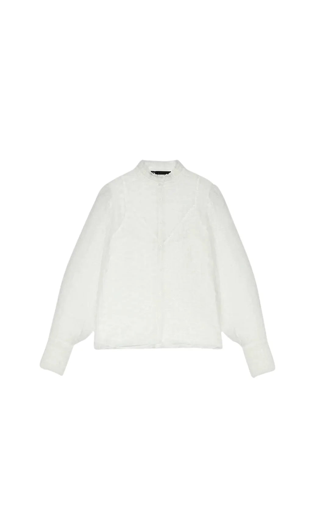 EMBROIDERED COTTON-BLEND SHIRT Flowering Girl