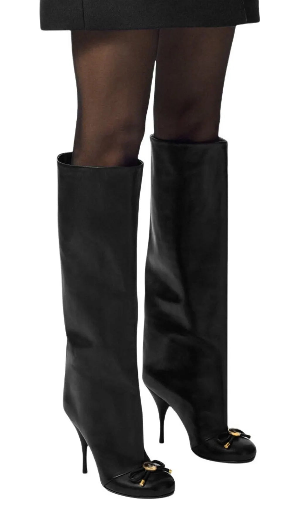 Kasi Black Bow Boots Flowering Girl