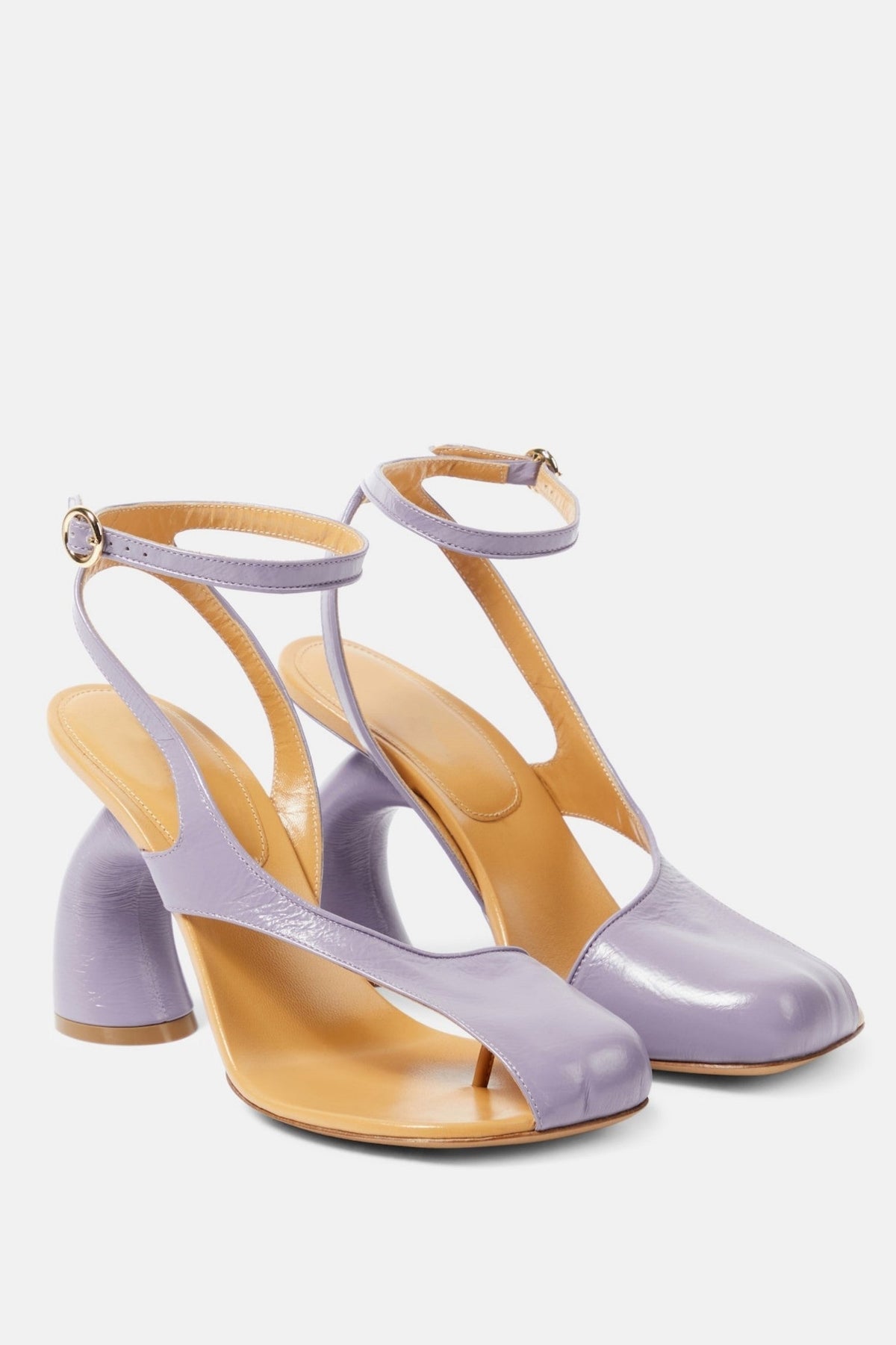 Janelle Cutout Heeled Sandals - Purple Flowering Girl