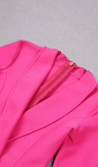 Feather Jacket Dress In Hyper Pink Flowering Girl