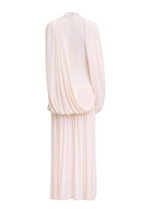 Asymmetric Cape Draped Midi Dress Flowering Girl