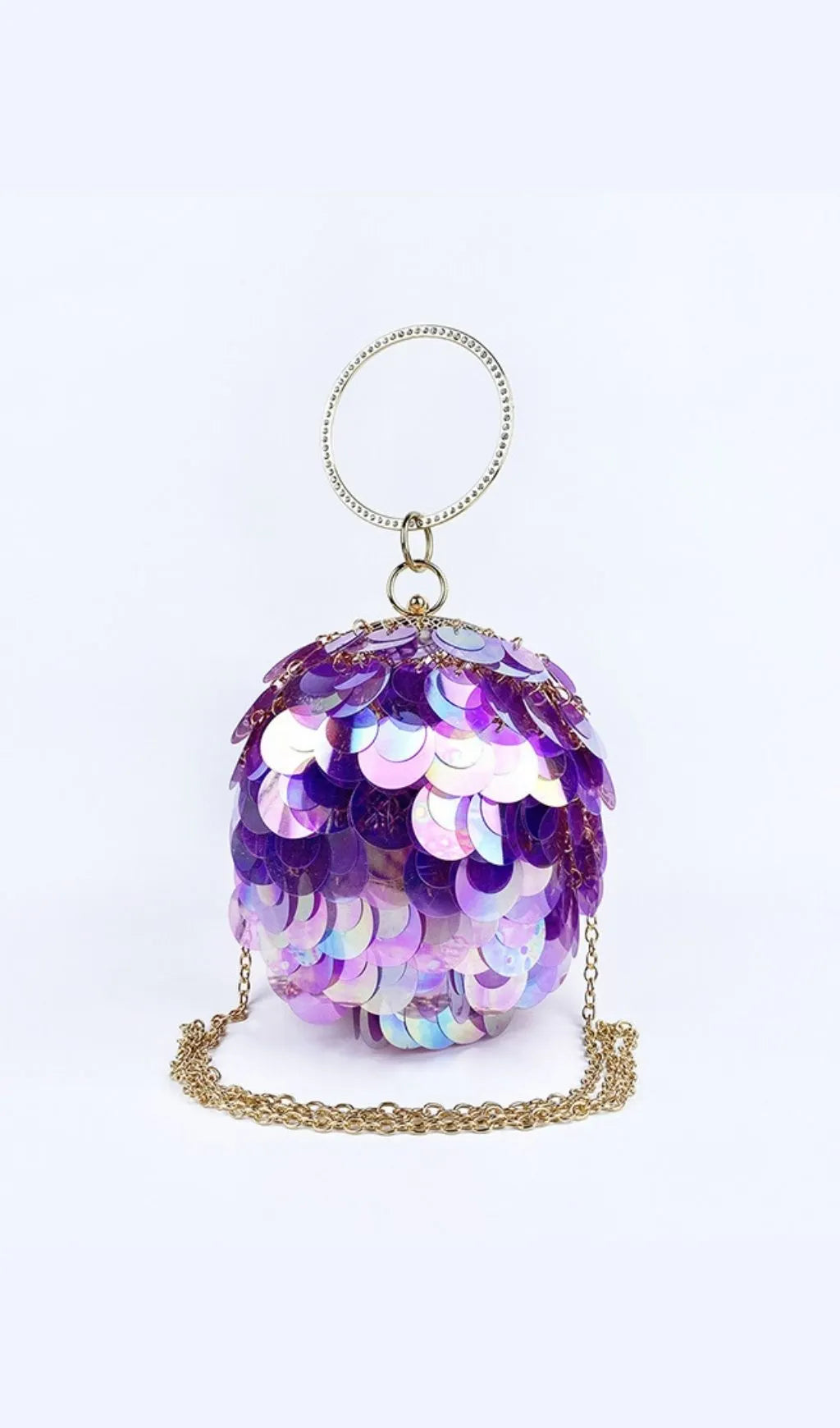 Adaiba Purple Ball Sequin Bag Flowering Girl