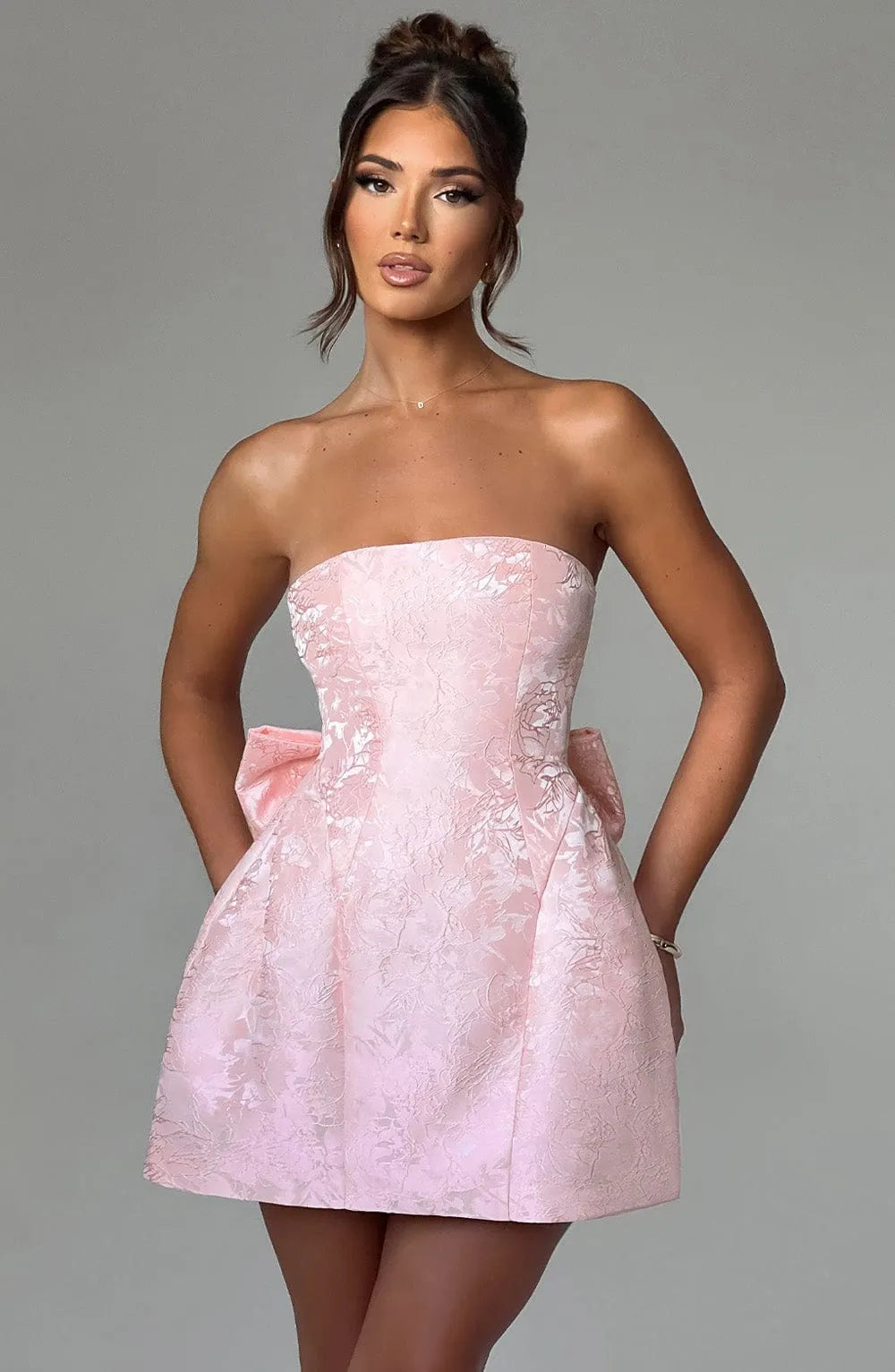 Elenora Mini Dress - Blush Flowering Girl