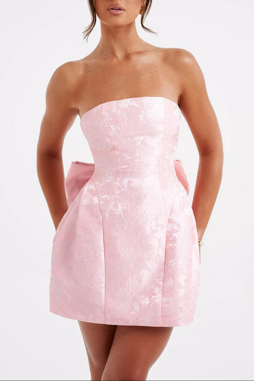 Elenora Mini Dress - Blush Flowering Girl