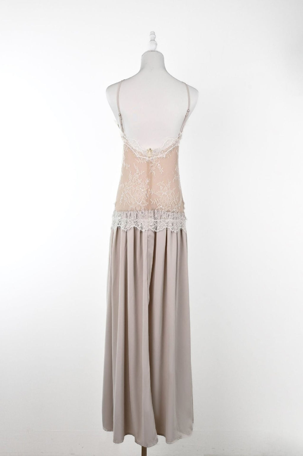 Ivory Chiffon Drop-Waist A-Line Gown Flowering Girl