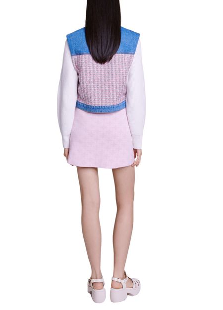 BATRI MIXED MEDIA DENIM JACKET Flowering Girl