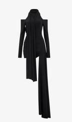 Gedalia Black Strap Long Sleeve Mini Dress Flowering Girl