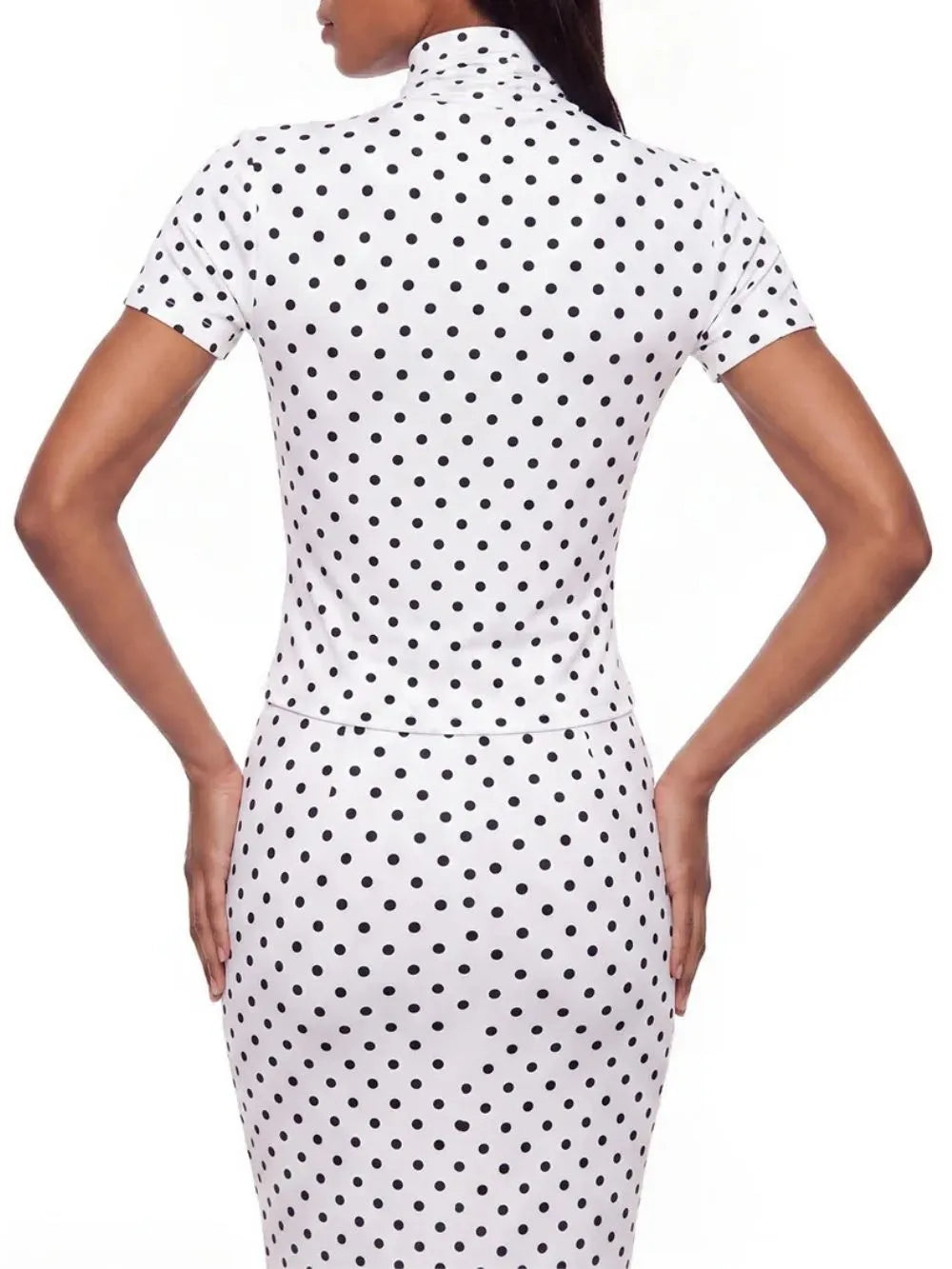 Iona High Neck Polka Dot Skirt Set Flowering Girl