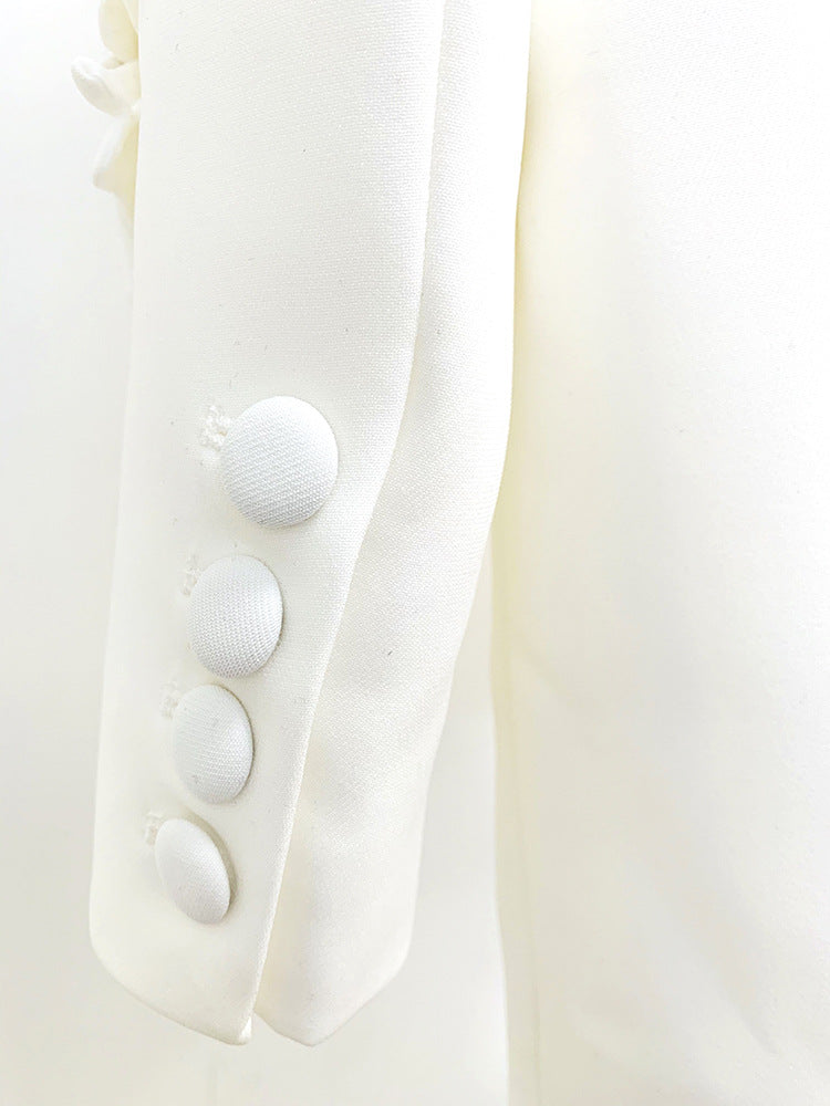 Acedia White Three Dimensional Floral Suit Flowering Girl