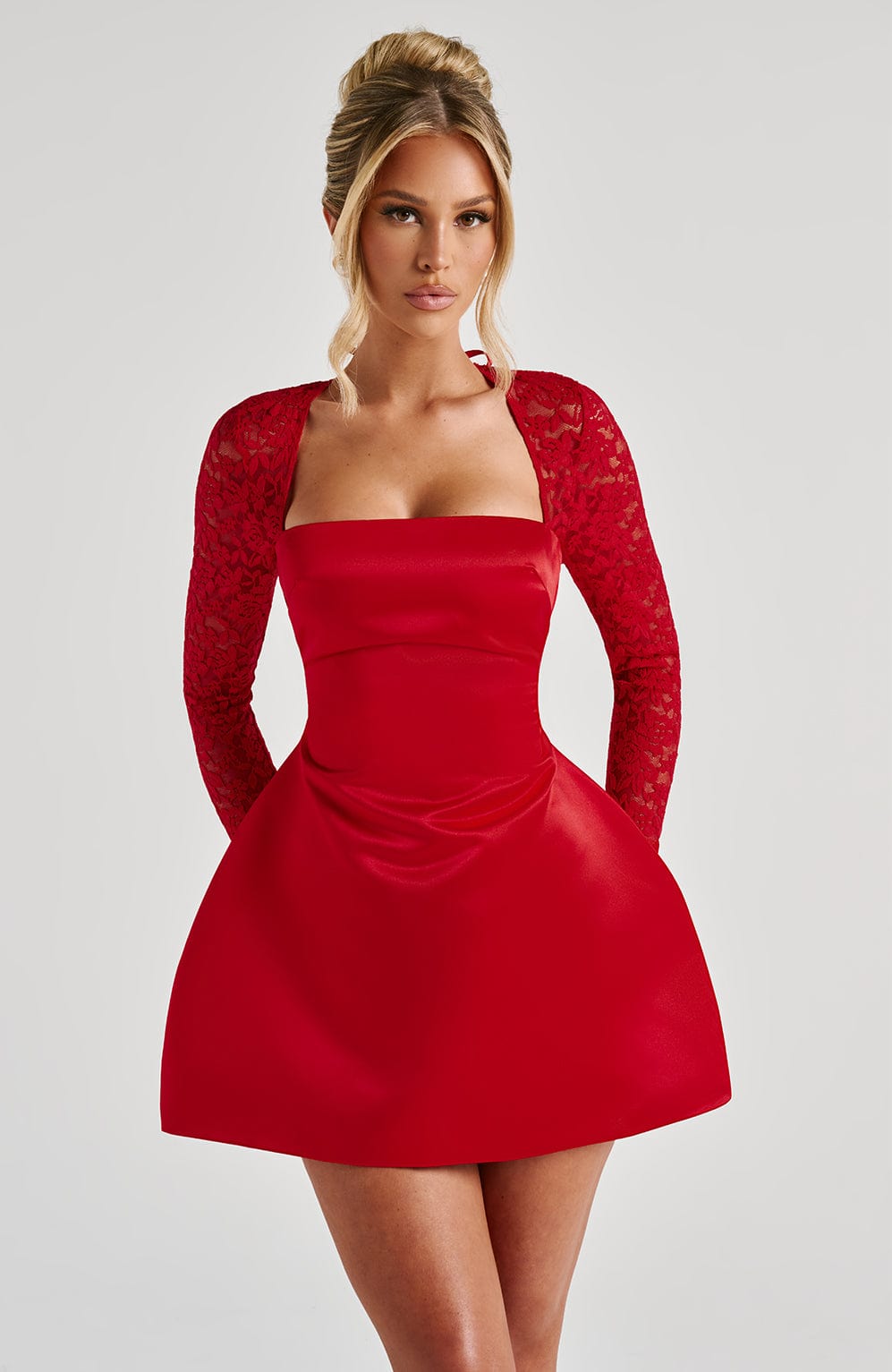 Sadie Mini Dress - Red Flowering Girl