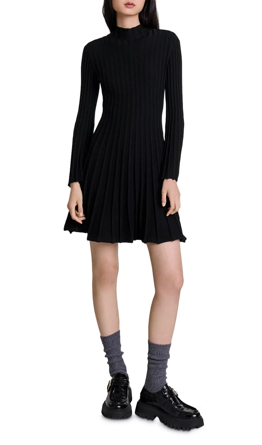 Raffie Ribbed Flared Dress Flowering Girl