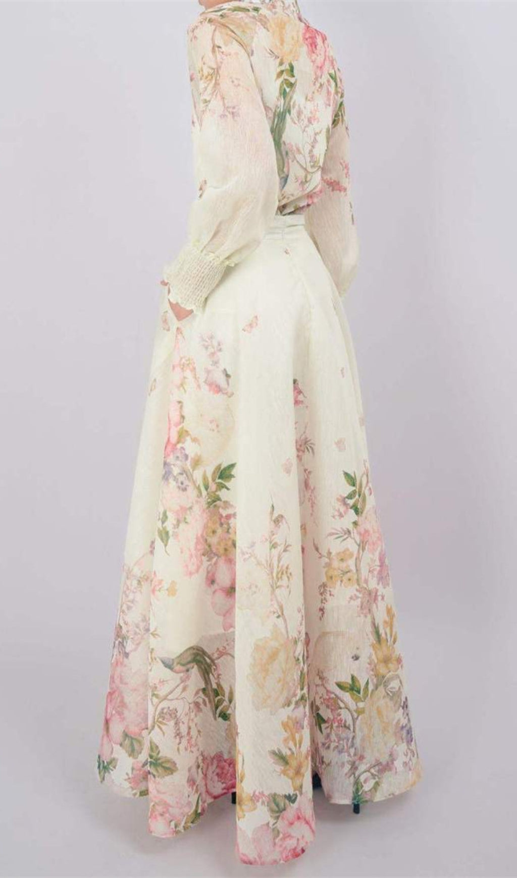 Brynja Floral Long Sleeve Two-Piece Set Flowering Girl