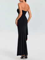 Drynyx Strapless Split Maxi Dress Flowering Girl