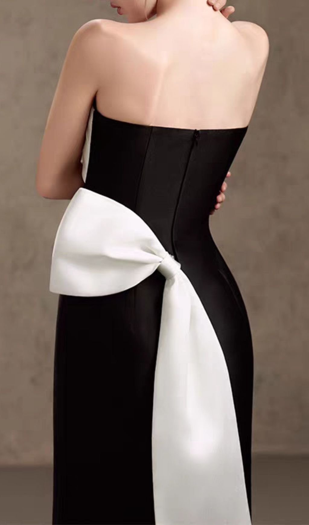 Hamlet Black Strapless Bow Midi Dress Flowering Girl