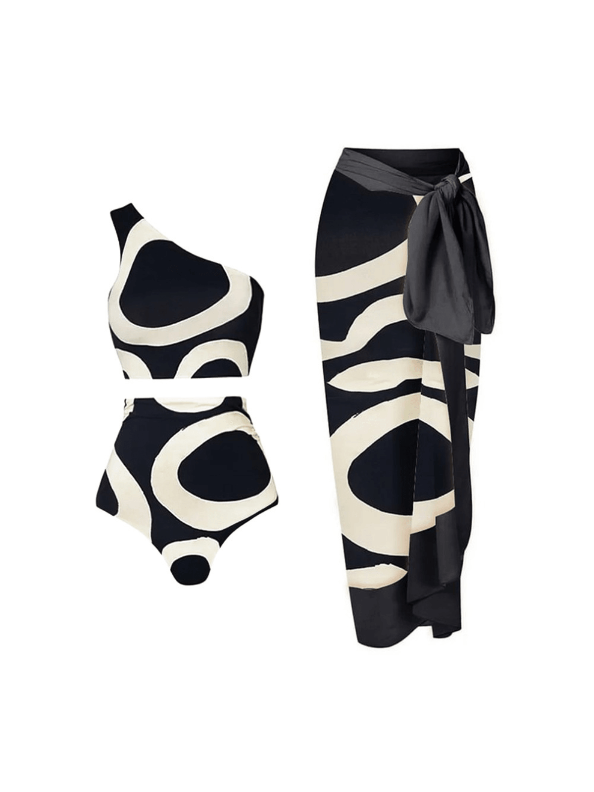Teresa Printed Bikini Three Piece Set Flowering Girl