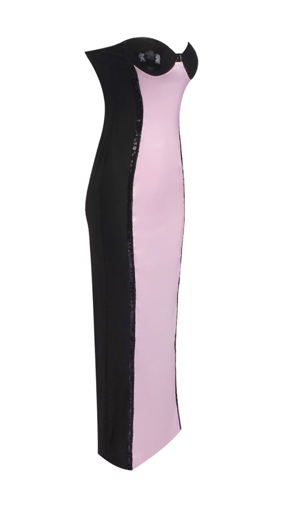 Baylee Strapless Sequin Bustier Maxi Dress Flowering Girl