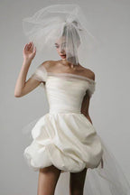 Keira Strapless Mini Dress In White Flowering Girl