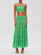 Fusca Strapless Tiered Skirt Set Flowering Girl