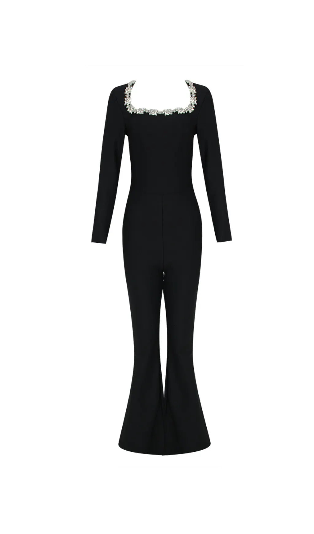 Azize Crystal Neckline Jumpsuit Flowering Girl