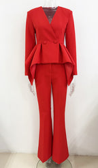 Dagna Red Jacket & Pants Set Flowering Girl