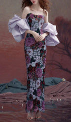 Anke Floral Sequin Maxi Dress Flowering Girl