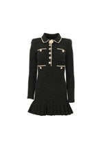 Black Sequin Knit Mini Dress Flowering Girl