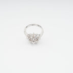 Émilie Sterling Silver Flower Shaped Zircon Gemstone Ring Flowering Girl