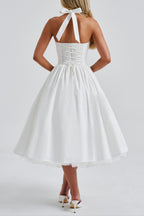 Cressida Midi Dress - Ivory Flowering Girl