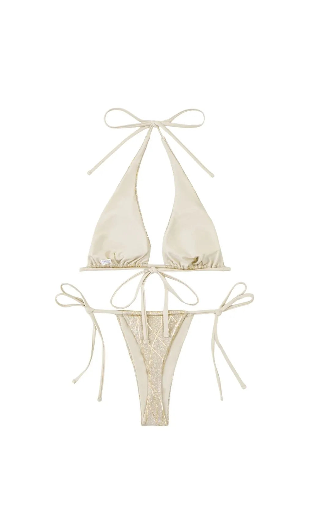 Leena Gold Bikini Two-Piece Set Flowering Girl