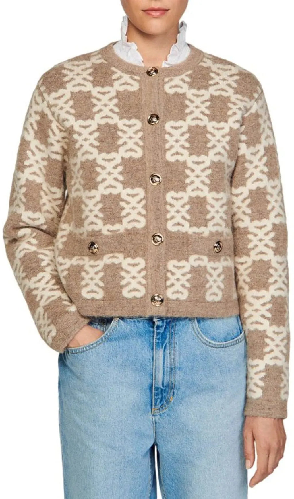 MONO JACQUARD COAT CARDIGAN Flowering Girl