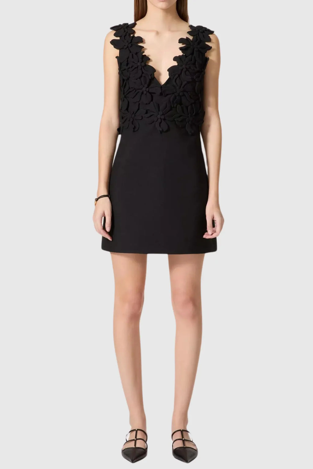 Juliete Floral Plunge Sleeveless Mini Dress Flowering Girl