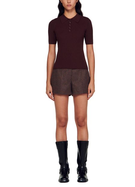COLLARED RIBBED SWEATER Flowering Girl